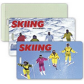 All-Weather Luggage Tag w/ 3D Lenticular Image of Skiers Skiing (Custom)